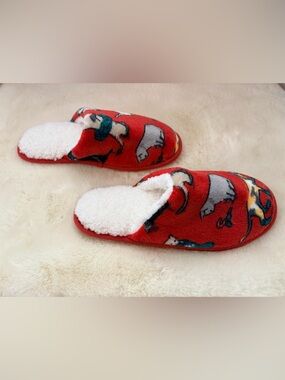 Women’s Vera Bradley Red Slip-On Cat Indoor Slippers - Size 7/8